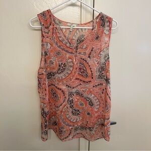 Joie Joaquin Paisley Floral 100% Silk Women’s Medium Tank Top